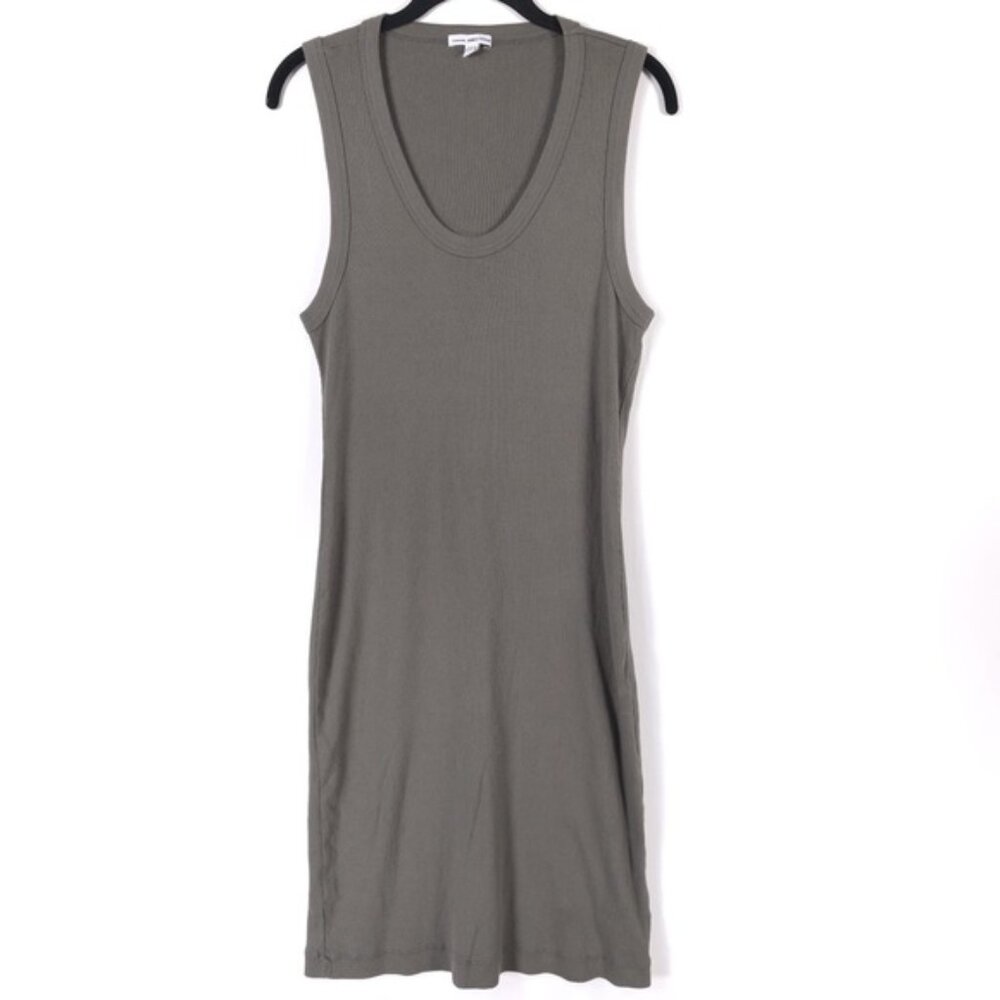 James Perse Standard Ribbed Knit Tank Mini Dress Cotton Wnlc6617cu Size 3 Large